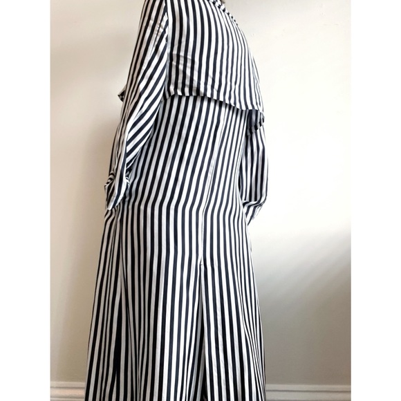 NWOT RtA Karina Striped Silk Trench - Picture 6 of 11